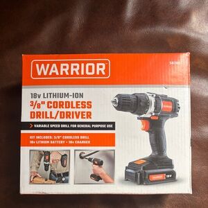Warrior 18V Lithium-Ion 3/8" Cordless Drill/Driver - Orange/Black